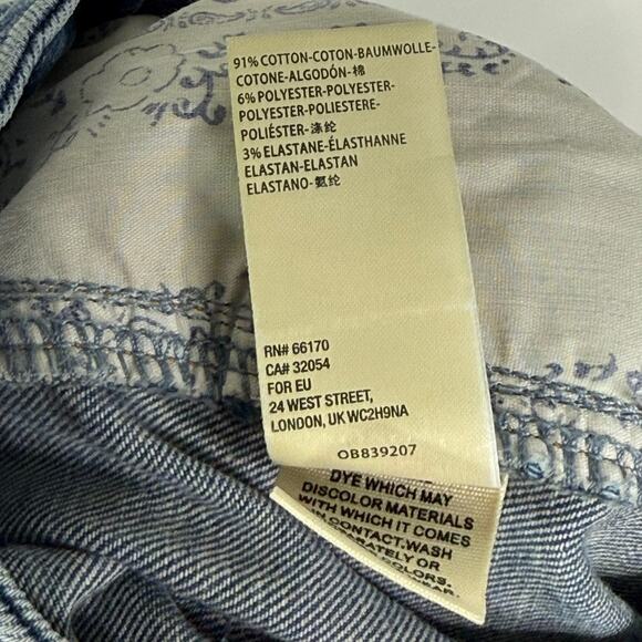 Free People CRVY High-Rise Vintage Stovepipe Jeans Straight Leg Light Wash 31 - Picture 10 of 11